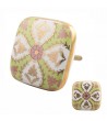Bouton de meuble en porcelaine Feuille dorée Inaya