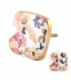 Bouton de meuble en porcelaine bouquet floral Juliette - Boutons Mandarine