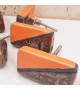 Bouton de meuble en porcelaine esprit Zellige brun et orange - Boutons Mandarine