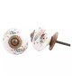 Bouton de meuble Aquarelle Mademoiselle en porcelaine - Boutons Mandarine