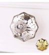 Bouton de meuble en verre Shabby or ou argent