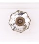 Bouton de meuble en verre Shabby or ou argent - Boutons Mandarine