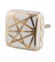 Bouton de meuble en porcelaine or Ada - Boutons Mandarine