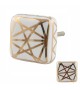 Bouton de meuble en porcelaine or Ada - Boutons Mandarine