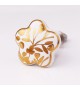 Bouton de meuble en porcelaine floral doré Kamaé - Boutons Mandarine