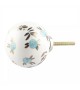 Gros bouton de meuble vintage fleur bleue Adèle - Boutons Mandarine