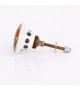 Bouton de meuble en porcelaine Floral Exotique Maeva - Boutons Mandarine
