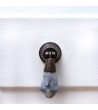 Bouton de meuble pendant larme en pierre grise Téa