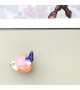 Bouton de meuble en porcelaine oiseau bleu et rose style poétique - Boutons Mandarine