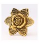 Bouton de meuble Fleur Rose dorée en métal - Boutons Mandarine