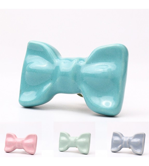 Bouton de meuble en porcelaine Nœud - Boutons Mandarine