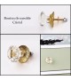 Bouton de meuble en verre facetté et métal doré Cristal - Boutons Mandarine