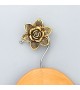 Crochet mural Fleur Rose dorée 1 crochet - Boutons Mandarine