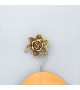 Crochet mural Fleur Rose dorée 1 crochet - Boutons Mandarine