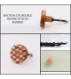 Bouton de meuble en bois et résine Damier - Boutons Mandarine