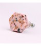 Boutons de meuble hexagonal en marbre Terrazzo rose - Boutons Mandarine