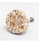 Bouton de meuble rond en marbre Terrazzo moutarde - Boutons Mandarine